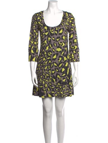 Diane von Furstenberg Dresses Animal Print Mini Dress XXS