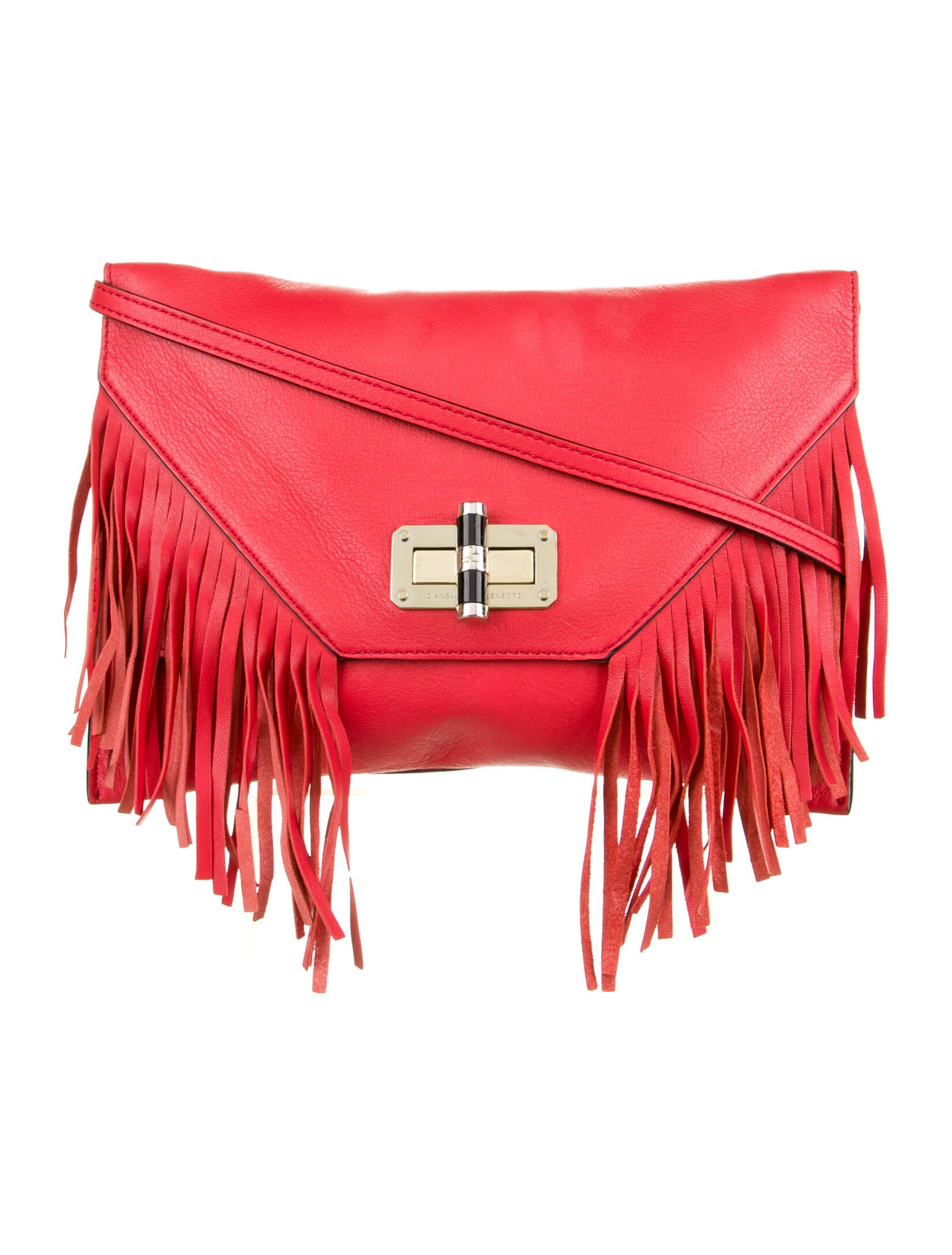 Maje FringeTrimmed Leather Crossbody Bag Red Crossbody Bags