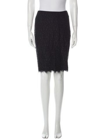 Diane von Furstenberg Skirts Lace Trim Embellishment Knee-Length Skirt US 4 | S