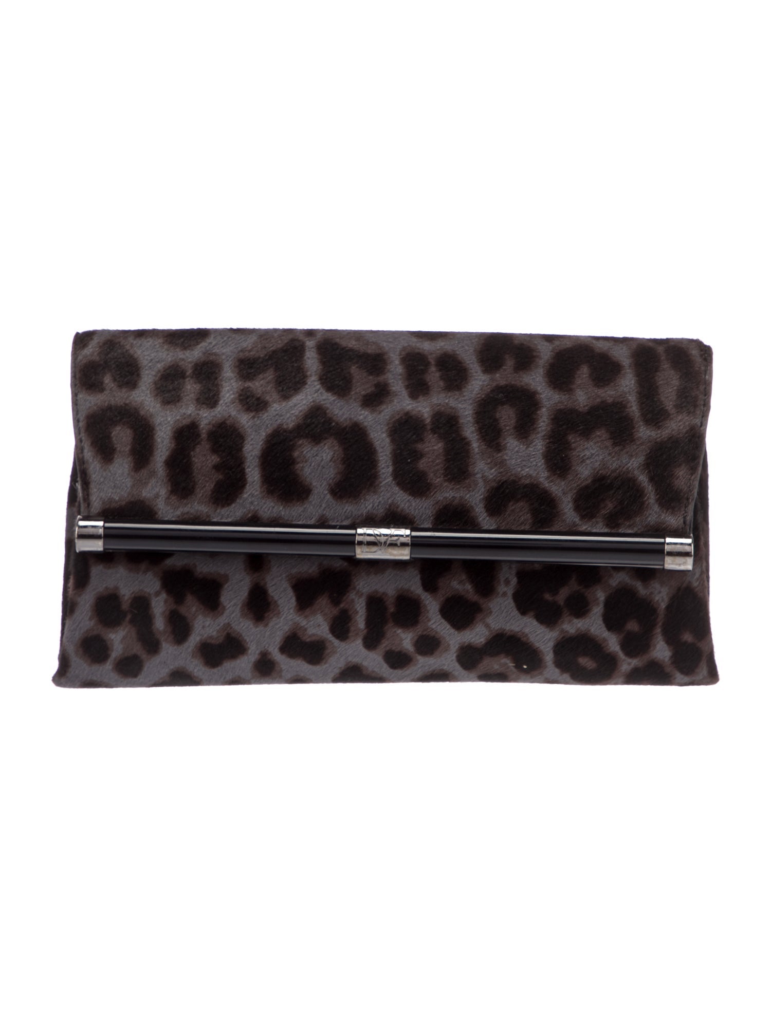 Diane von Furstenberg pony hair clutch Brown Clutches, Handbags