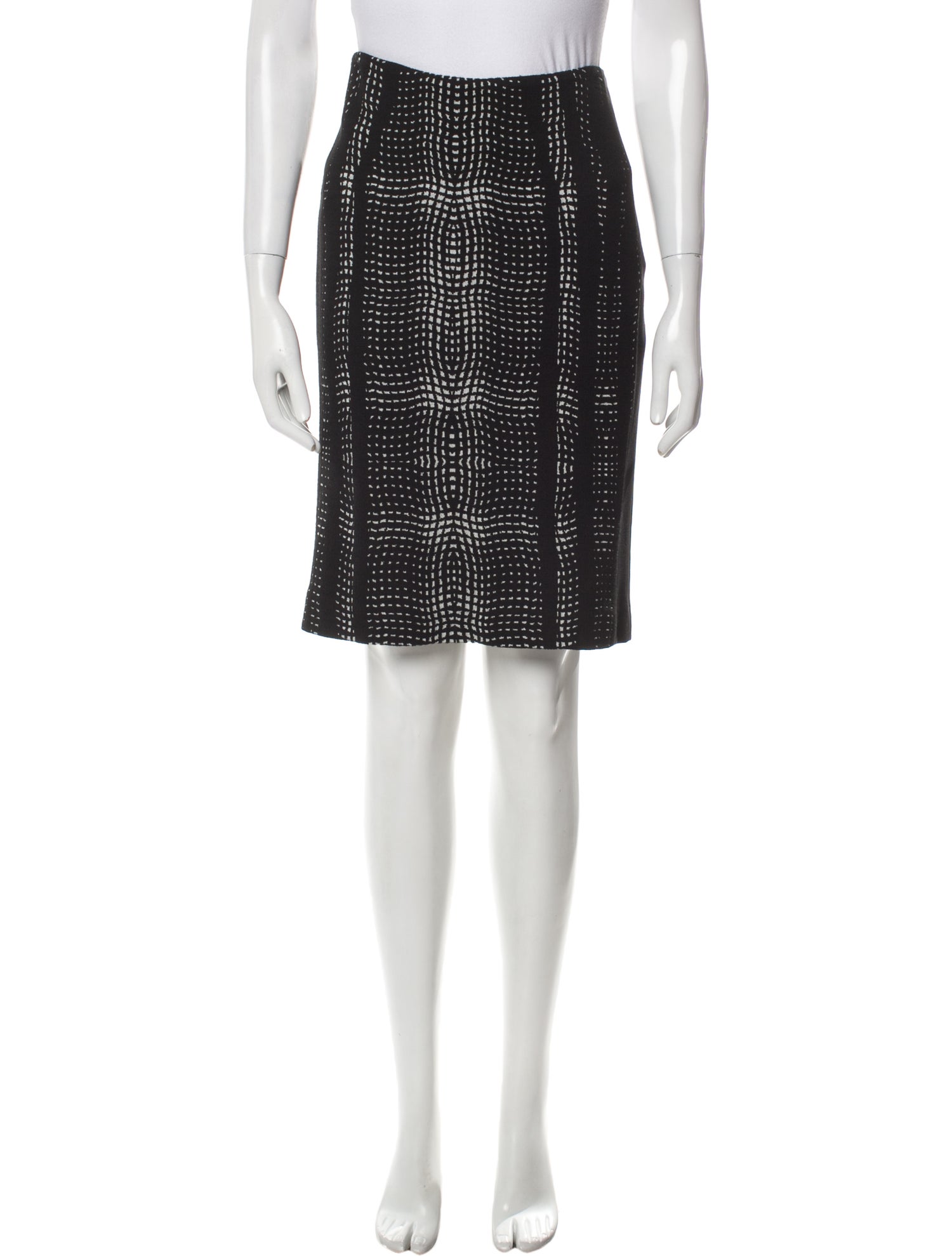 Diane von Furstenberg Plaid Print Midi Length Skirt