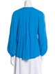 Diane von Furstenberg Tie Neck Three-Quarter Sleeve Blouse
