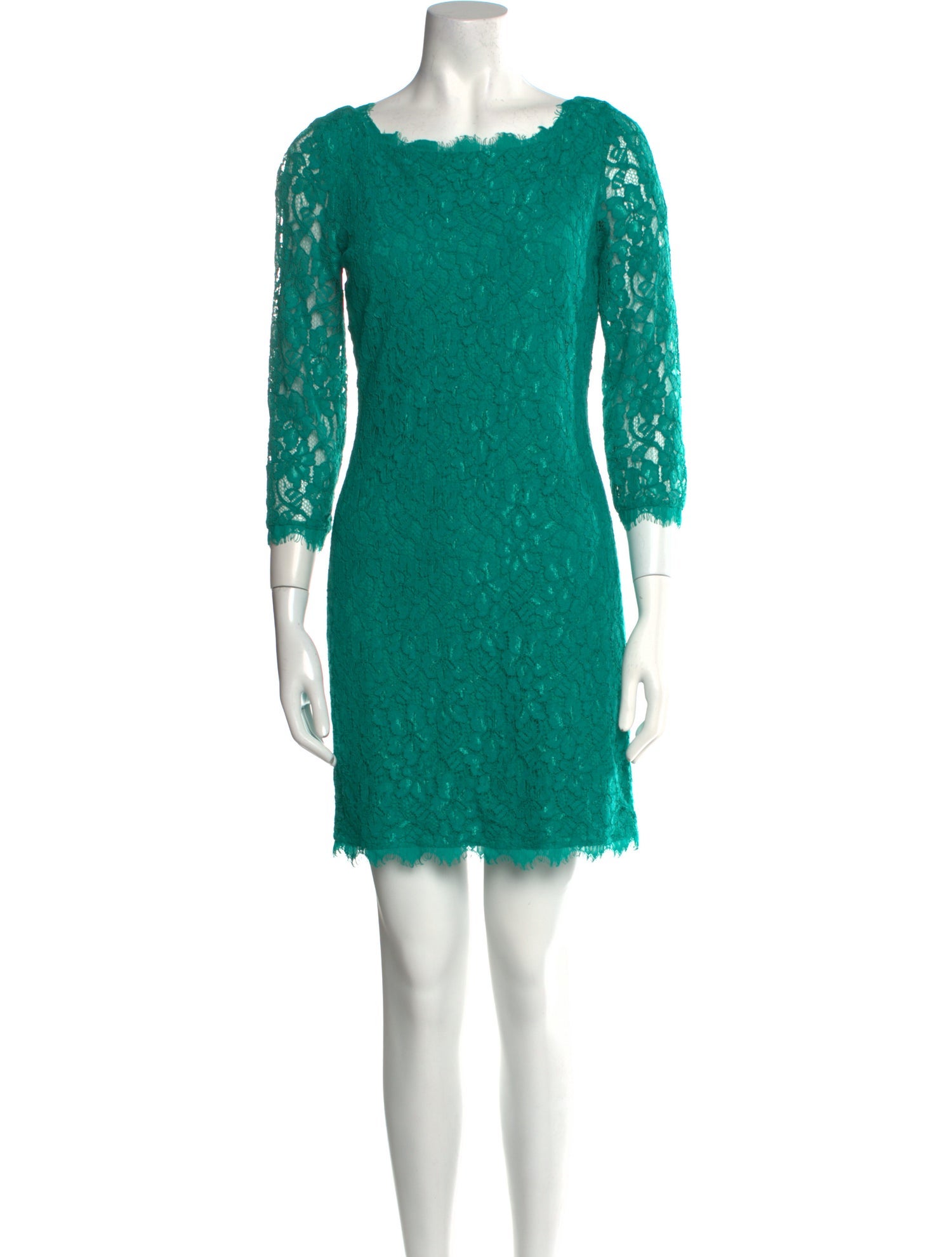 Diane von Furstenberg Lace Pattern Mini Dress