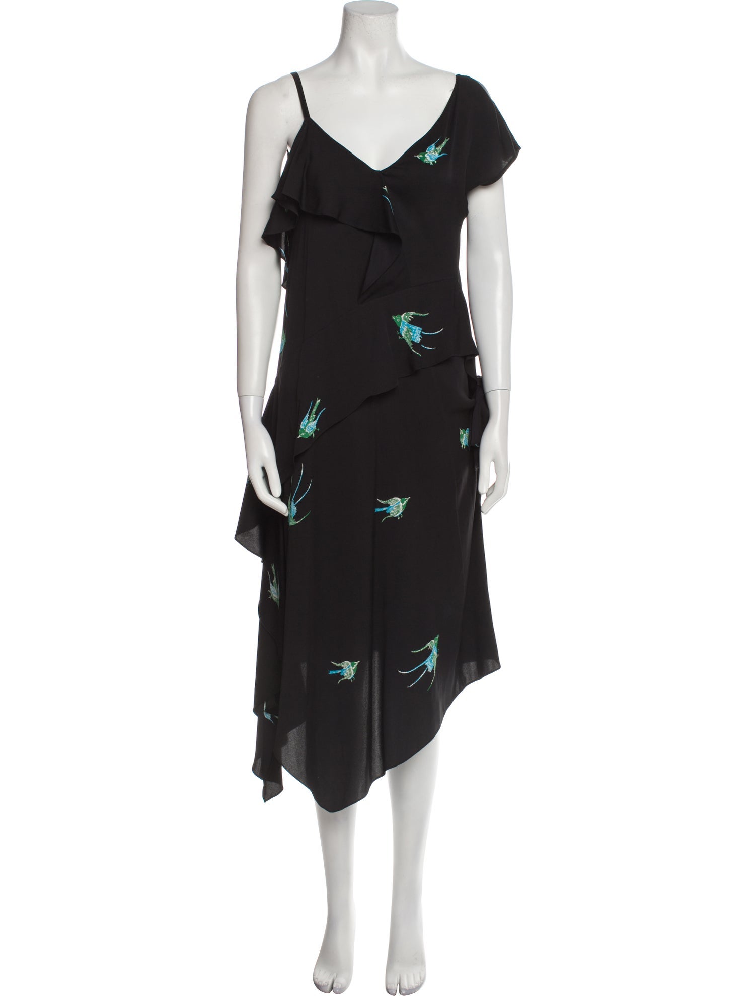 Diane von Furstenberg Silk Long Dress - Black Dresses, Clothing - WDI477331  | The RealReal