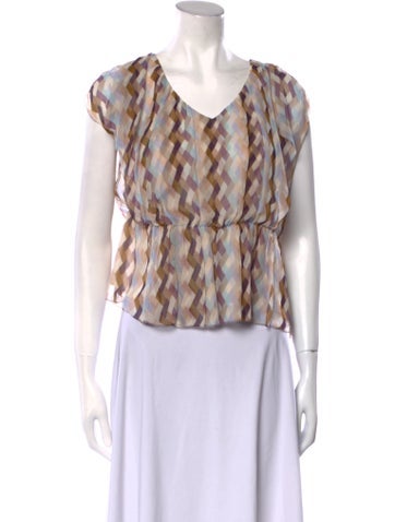 Diane von Furstenberg Tops Silk Printed Blouse US 6 | M