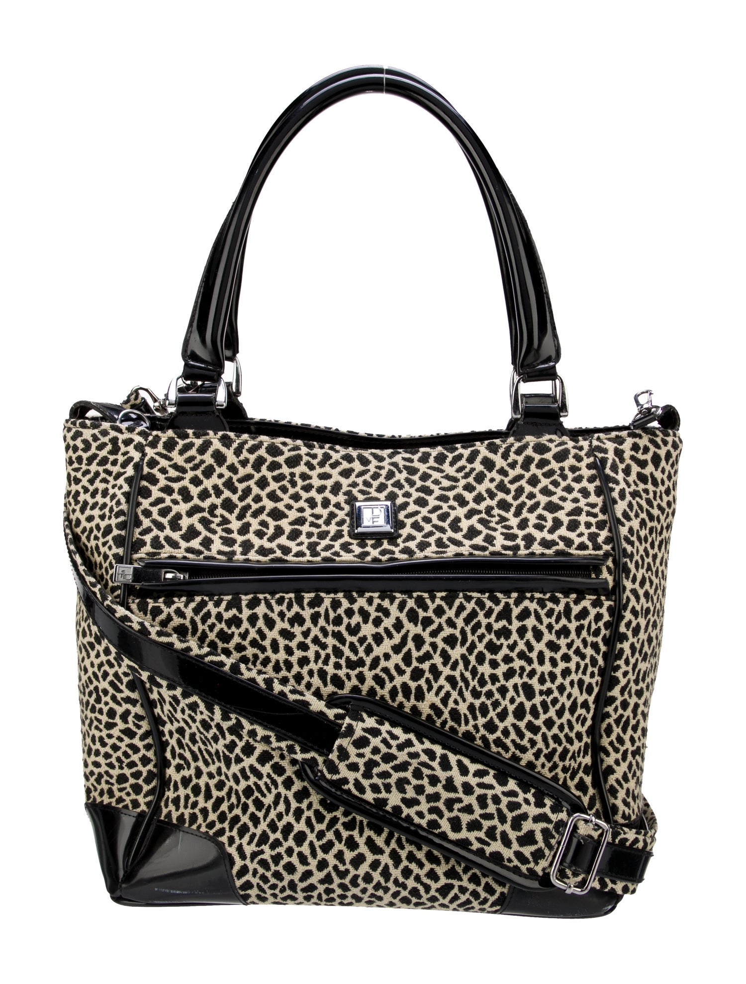 Diane von Furstenberg Canvas Leather Trim Travel Bag