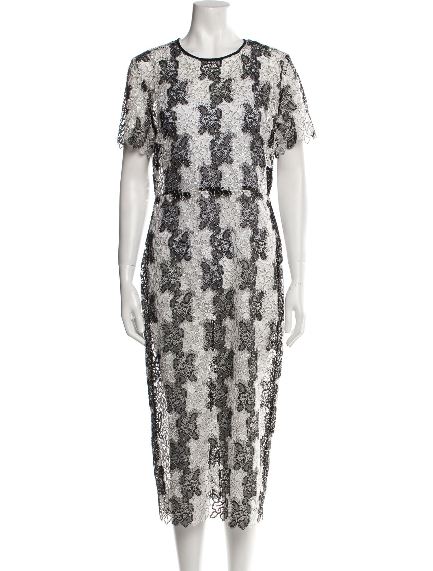 Diane von Furstenberg Lace Pattern Long Dress