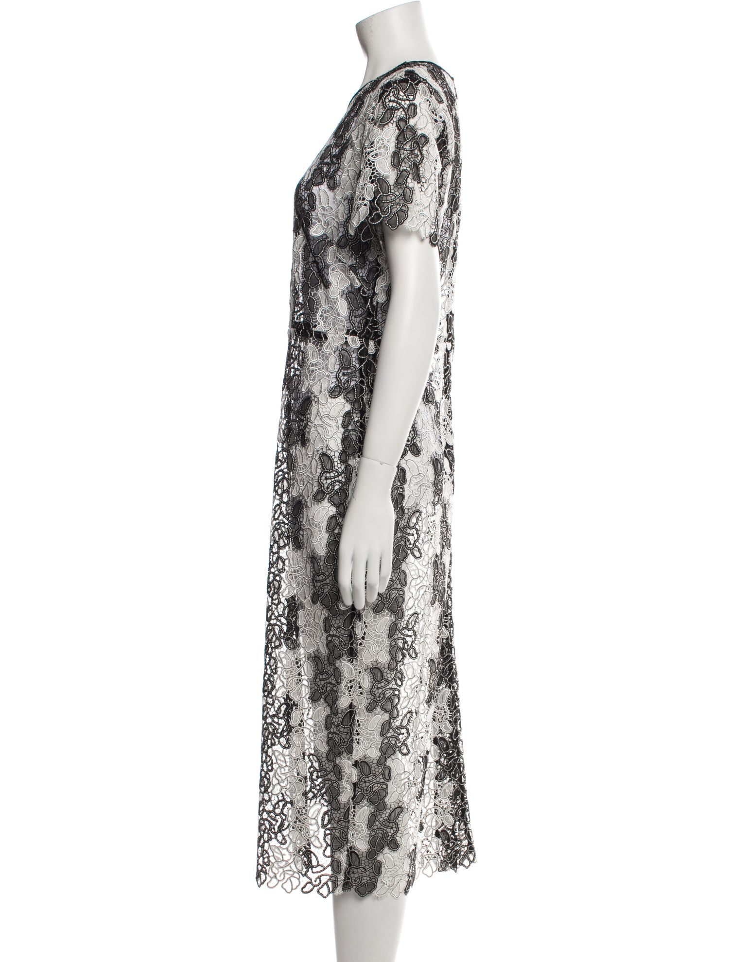 Diane von Furstenberg Lace Pattern Long Dress