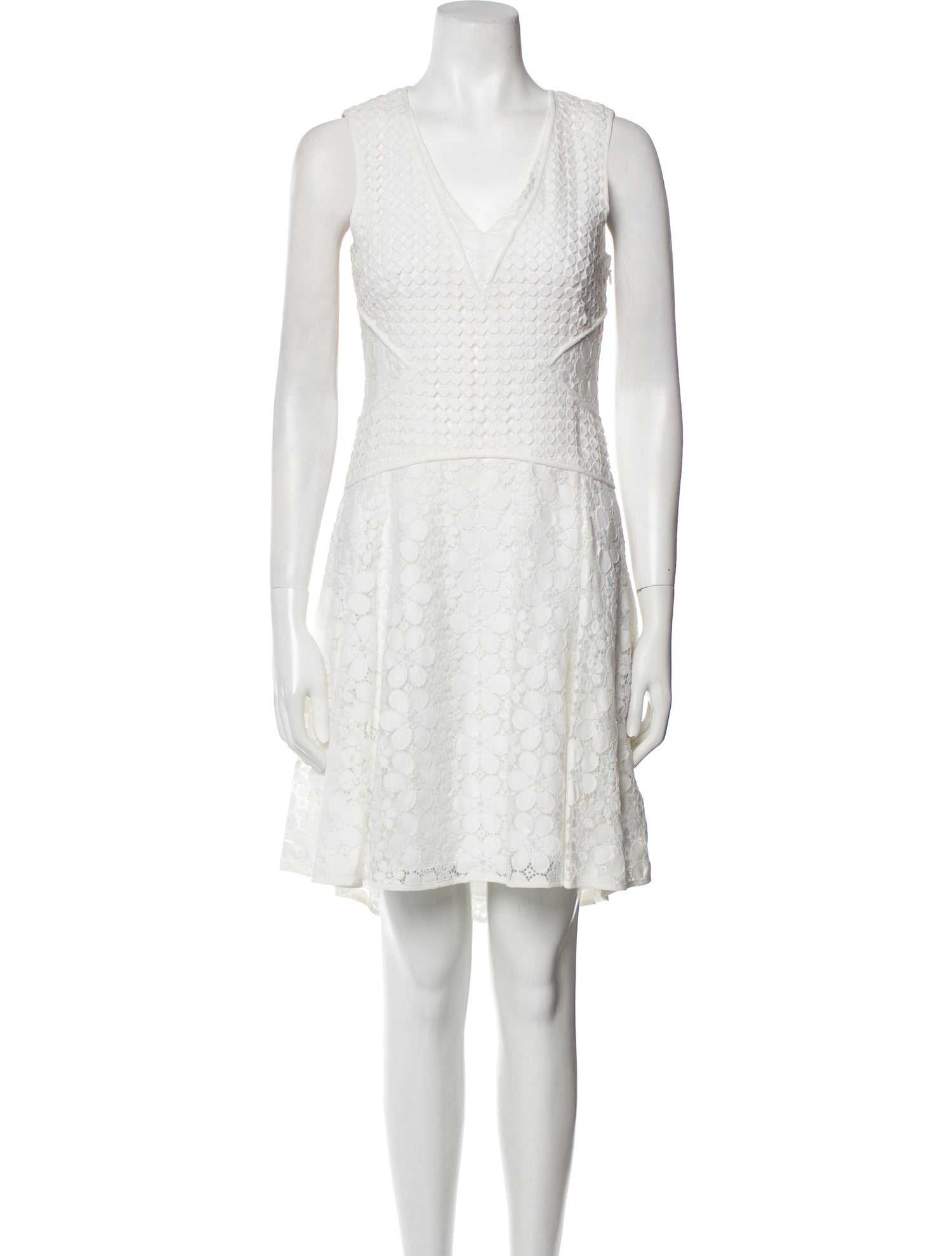 Diane von Furstenberg V-Neck Knee-Length Dress - Neutrals Dresses, Clothing  - WDI491307 | The RealReal