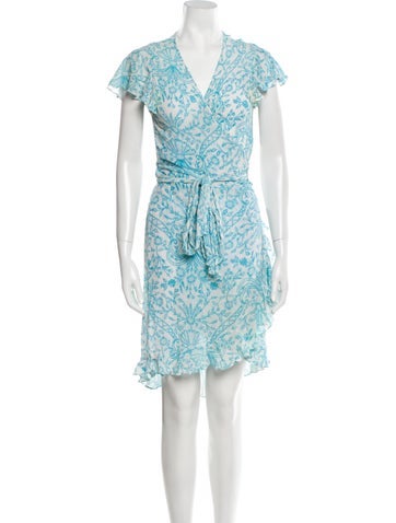 Diane von Furstenberg Dresses Floral Print Knee-Length Dress US 12 | XL