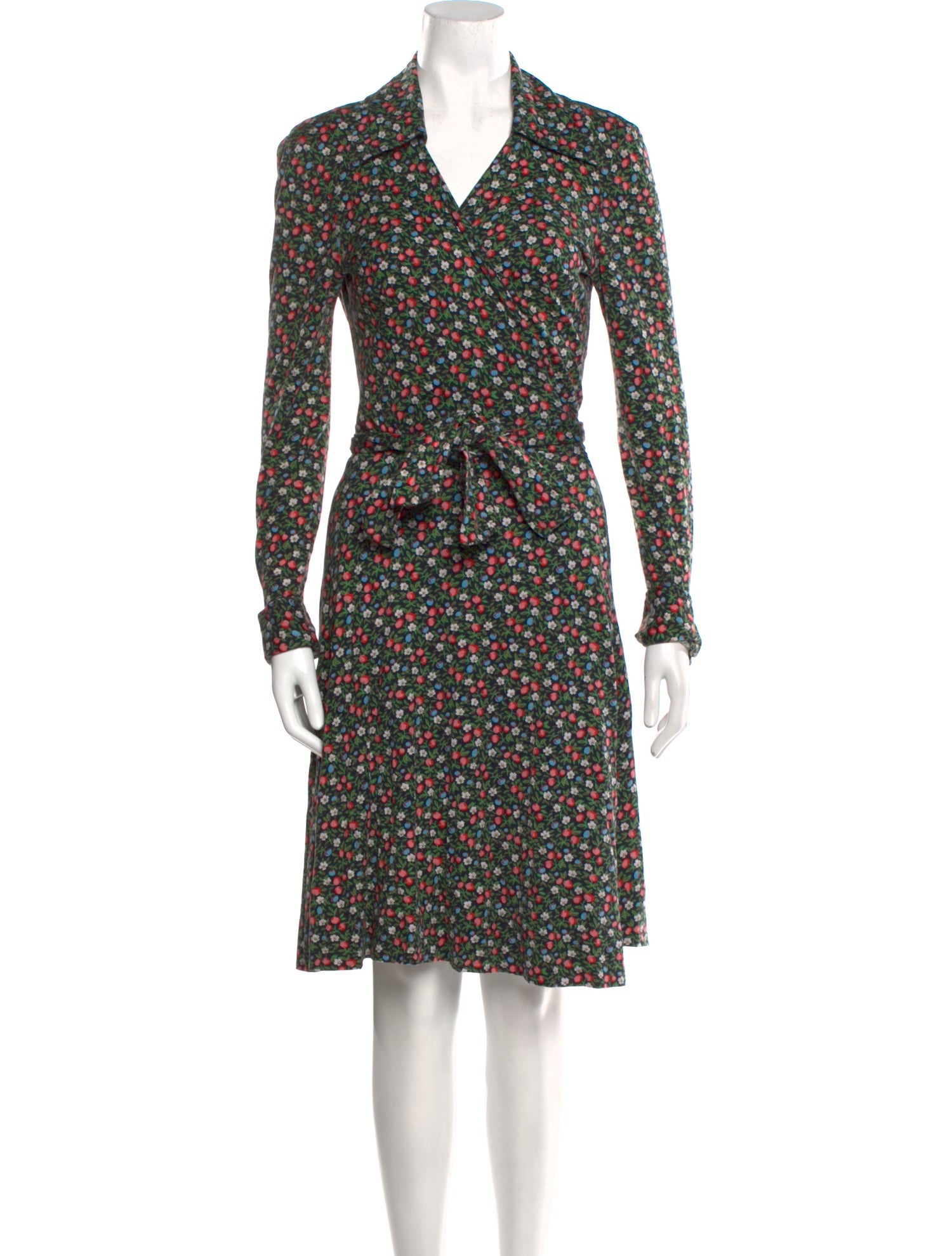 Diane von Furstenberg Floral Print Knee-Length Dress