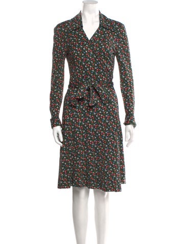 Diane von Furstenberg Dresses Floral Print Knee-Length Dress US 14 | XL