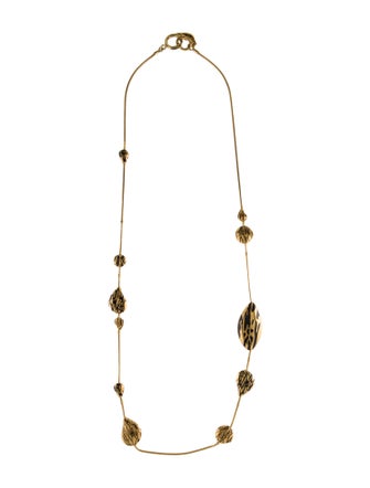 Diane von Furstenberg Twig Dew Drop Long Station Necklace