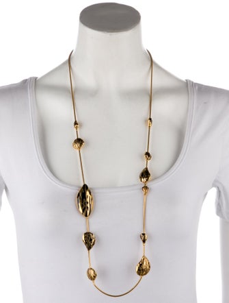 Diane von Furstenberg Twig Dew Drop Long Station Necklace