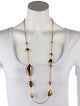 Diane von Furstenberg Twig Dew Drop Long Station Necklace