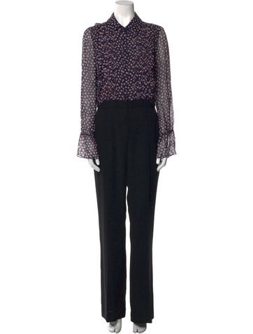 Diane von Furstenberg Jumpsuits and Rompers Silk Printed Jumpsuit US 6 | M