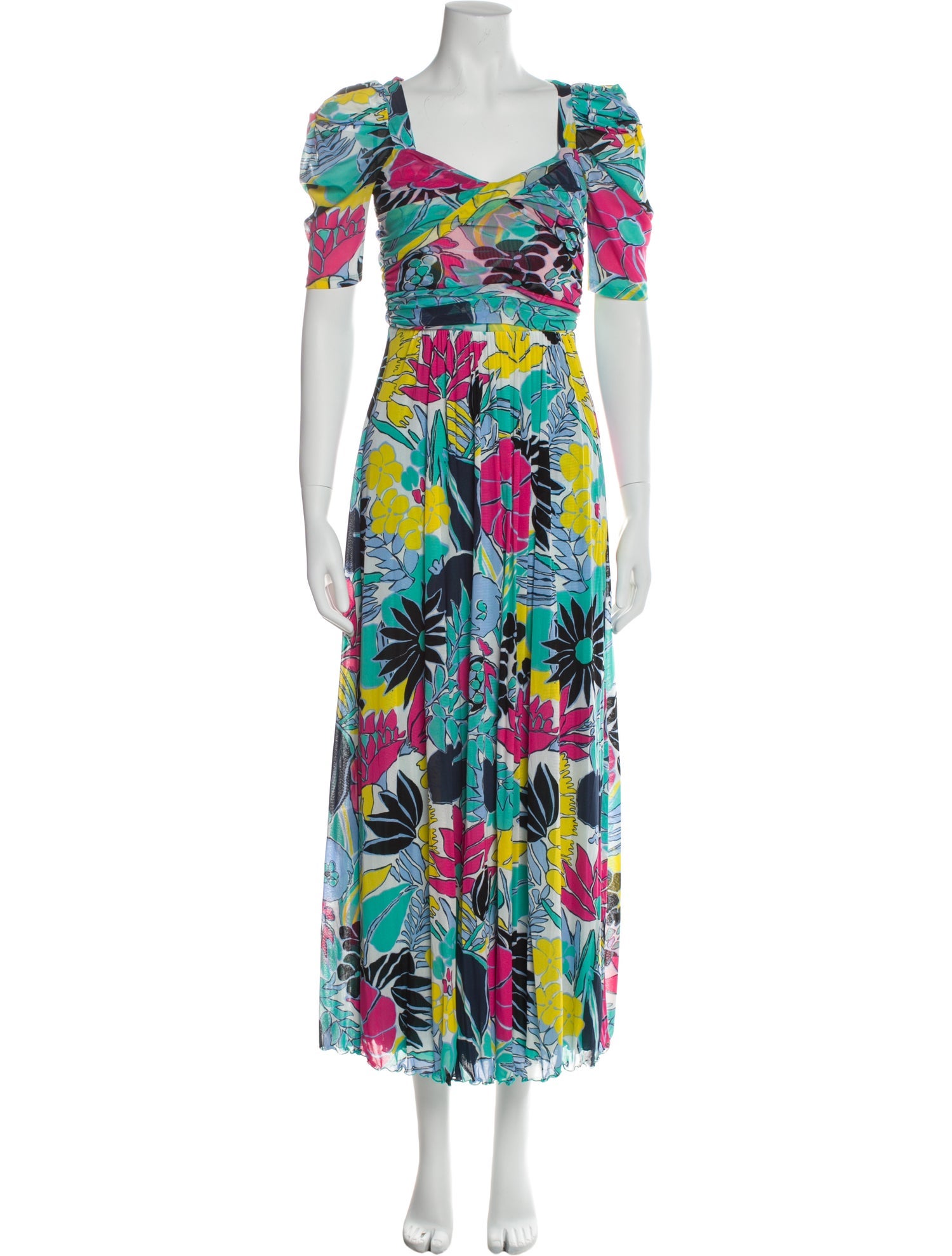 Diane von Furstenberg Floral Print Long Dress