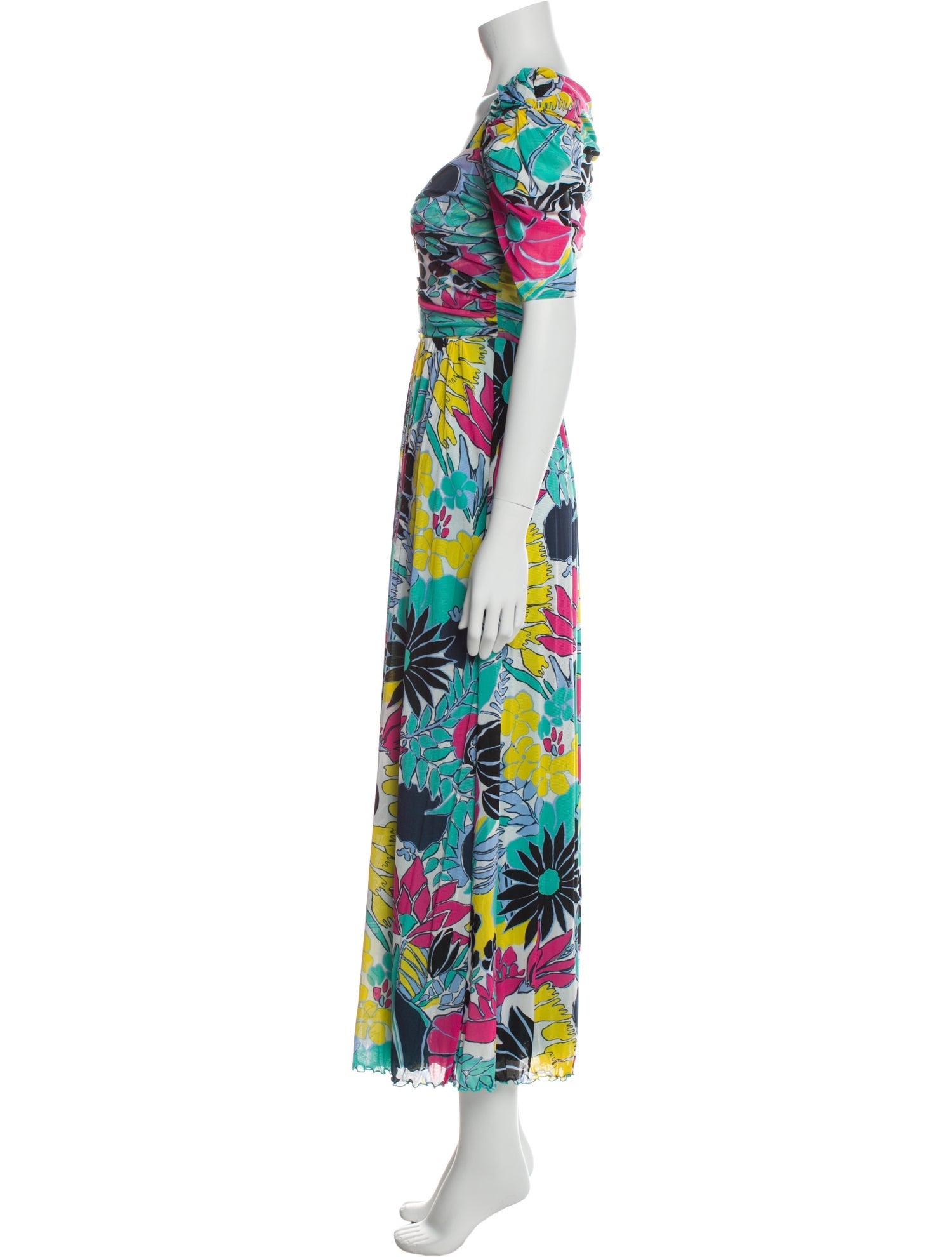 Diane von Furstenberg Floral Print Long Dress