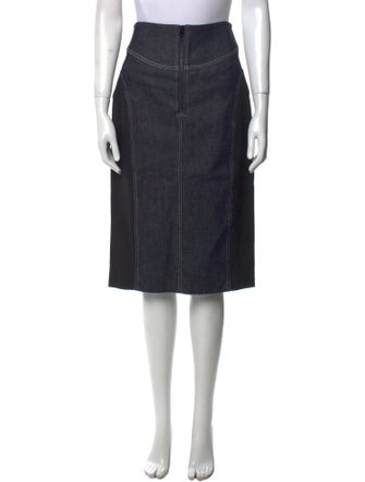 Diane von Furstenberg Whipstitch Trim Knee-Length Skirt