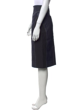Diane von Furstenberg Whipstitch Trim Knee-Length Skirt
