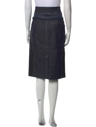 Diane von Furstenberg Whipstitch Trim Knee-Length Skirt