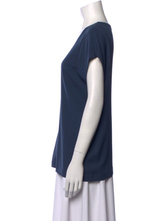 Diane von Furstenberg Scoop Neck Short Sleeve T-Shirt