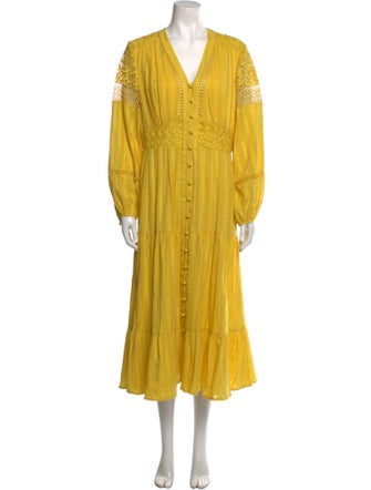 Diane von Furstenberg V-Neck Midi Length Dress