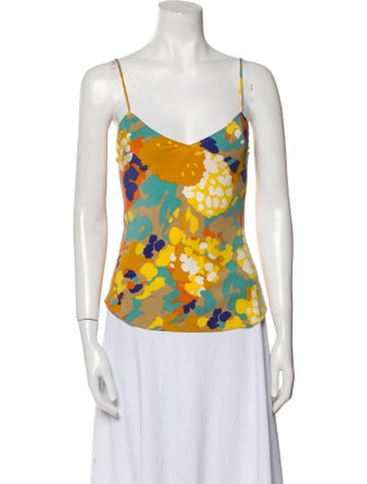 Diane von Furstenberg Printed V-Neck Top