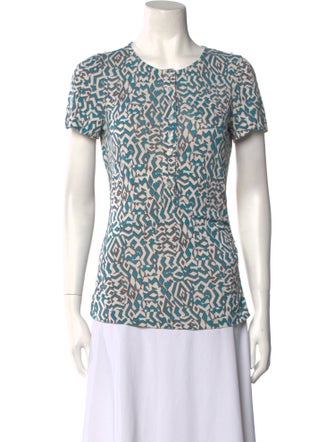 Diane von Furstenberg Silk Printed T-Shirt