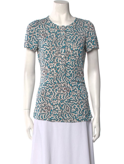 Diane von Furstenberg Silk Printed T-Shirt