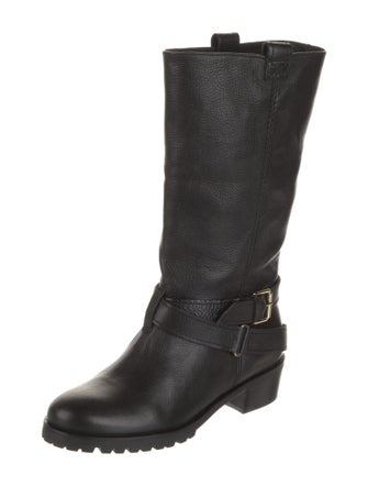 Diane von Furstenberg Leather Moto Boots
