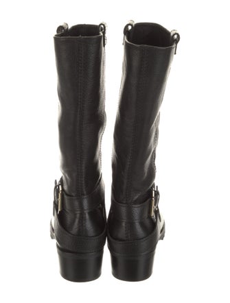 Diane von Furstenberg Leather Moto Boots