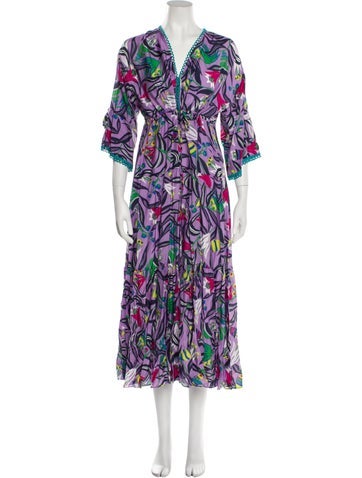Diane von Furstenberg Dresses Floral Print Long Dress S
