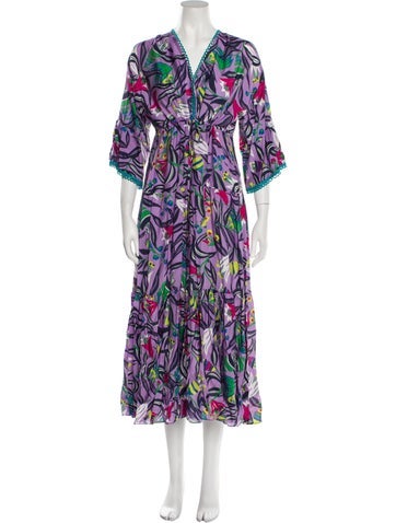 Diane von Furstenberg Dresses Floral Print Long Dress XS