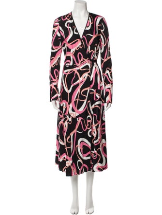 Diane von Furstenberg Printed Midi Length Dress