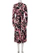 Diane von Furstenberg Printed Midi Length Dress