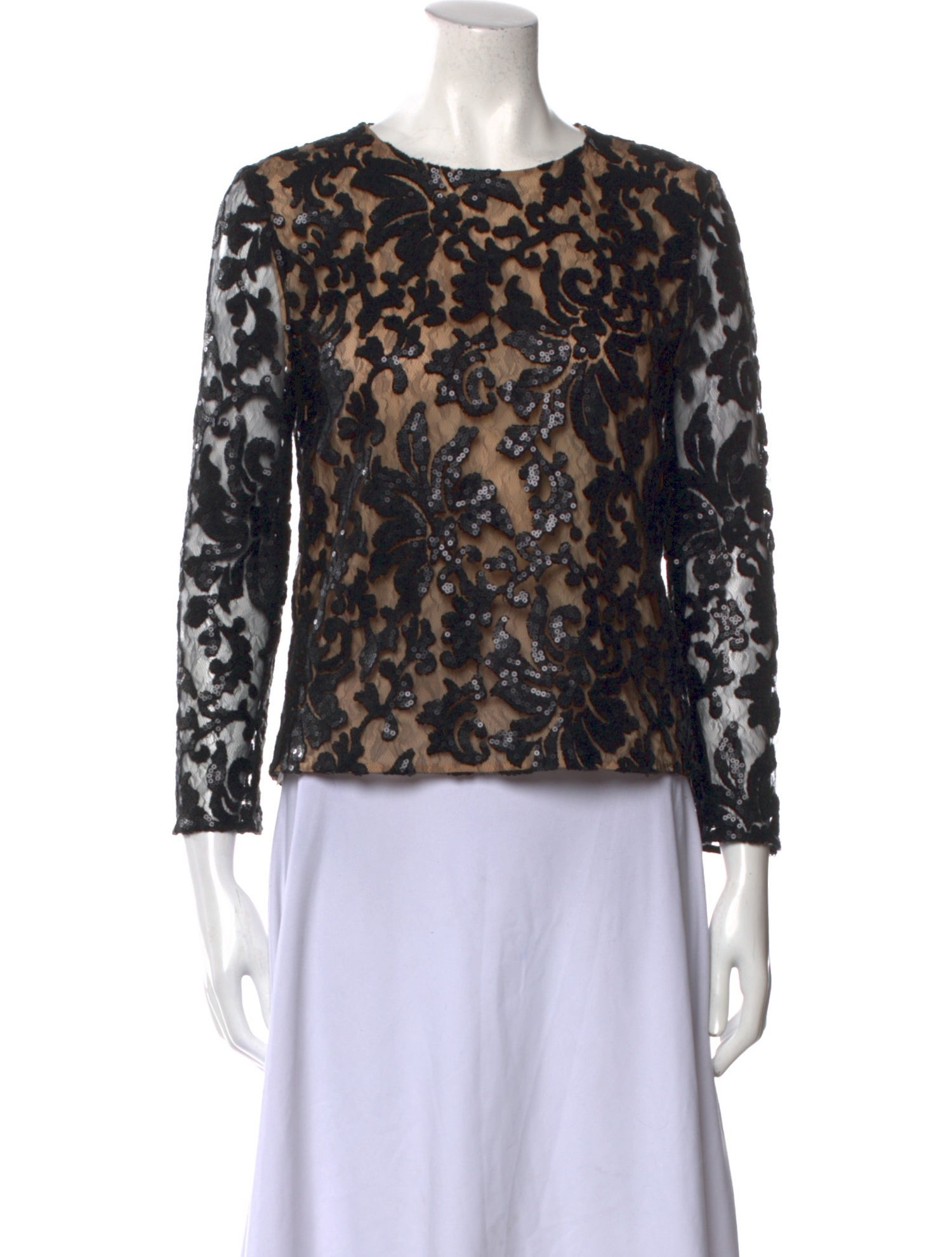 Diane von Furstenberg Printed Bateau Neckline Crop Top