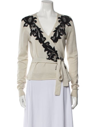 Diane von Furstenberg Merino Wool Printed Sweater