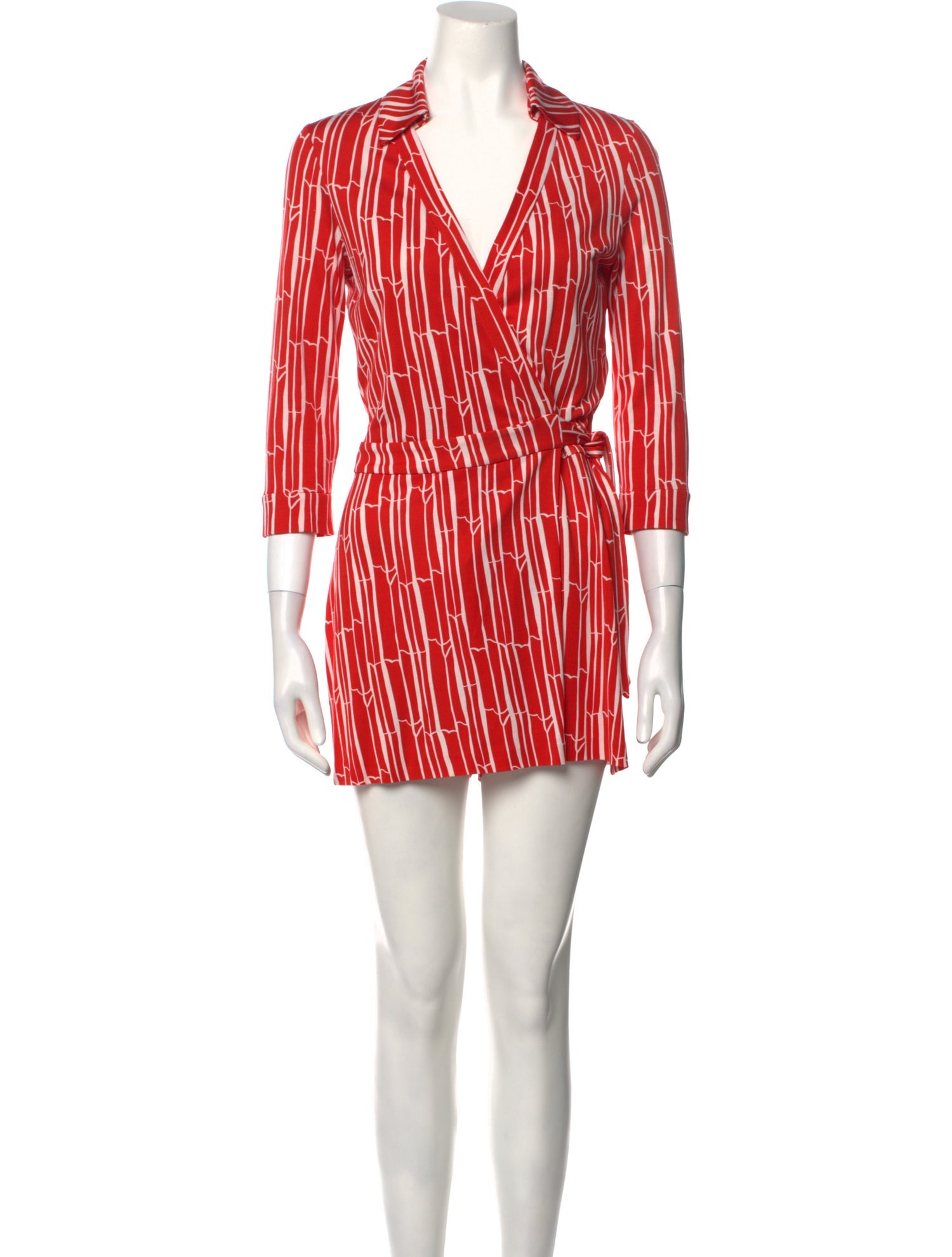 Diane von Furstenberg Silk Striped Romper