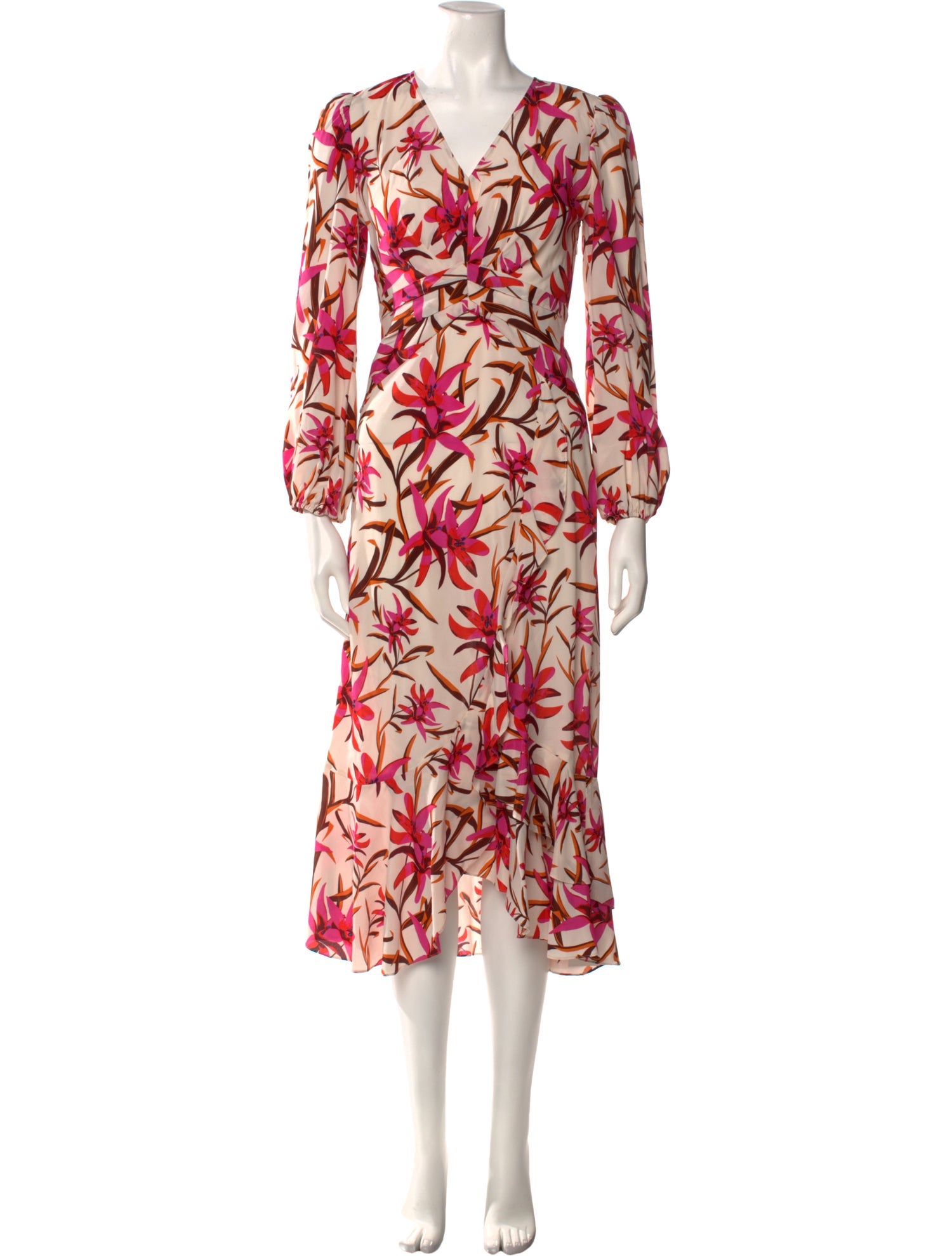 Diane von Furstenberg Floral Print Long Dress