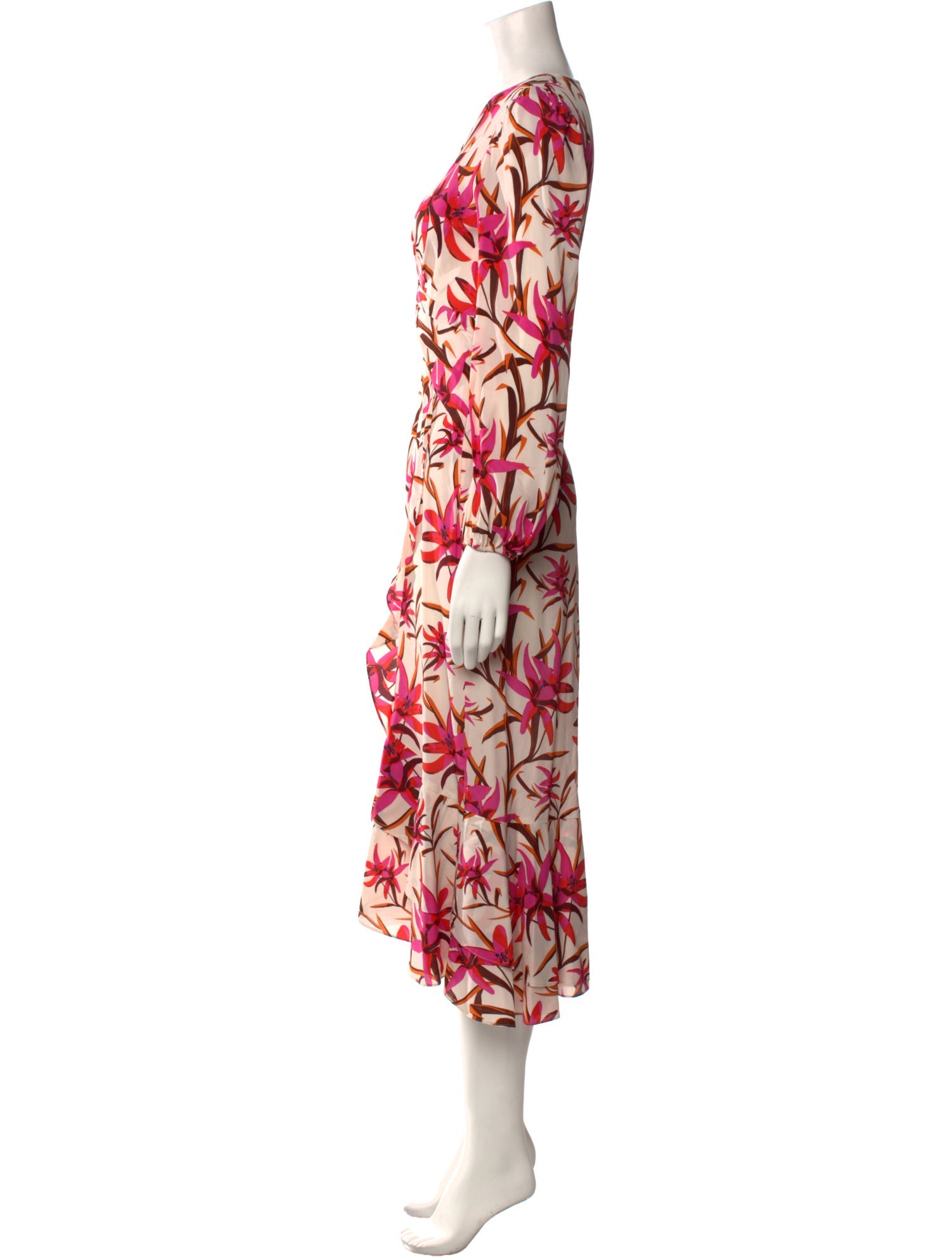 Diane von Furstenberg Floral Print Long Dress