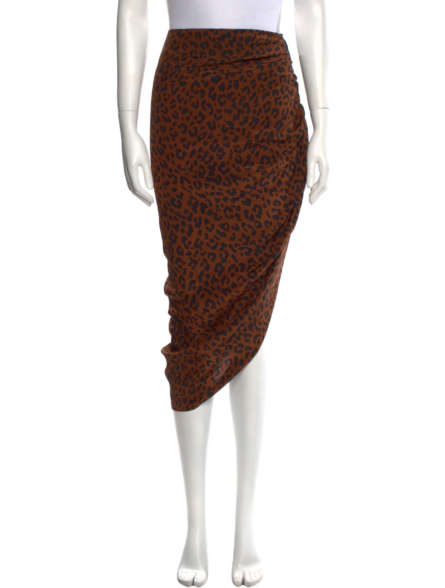 Diane von Furstenberg Animal Print Midi Length Skirt