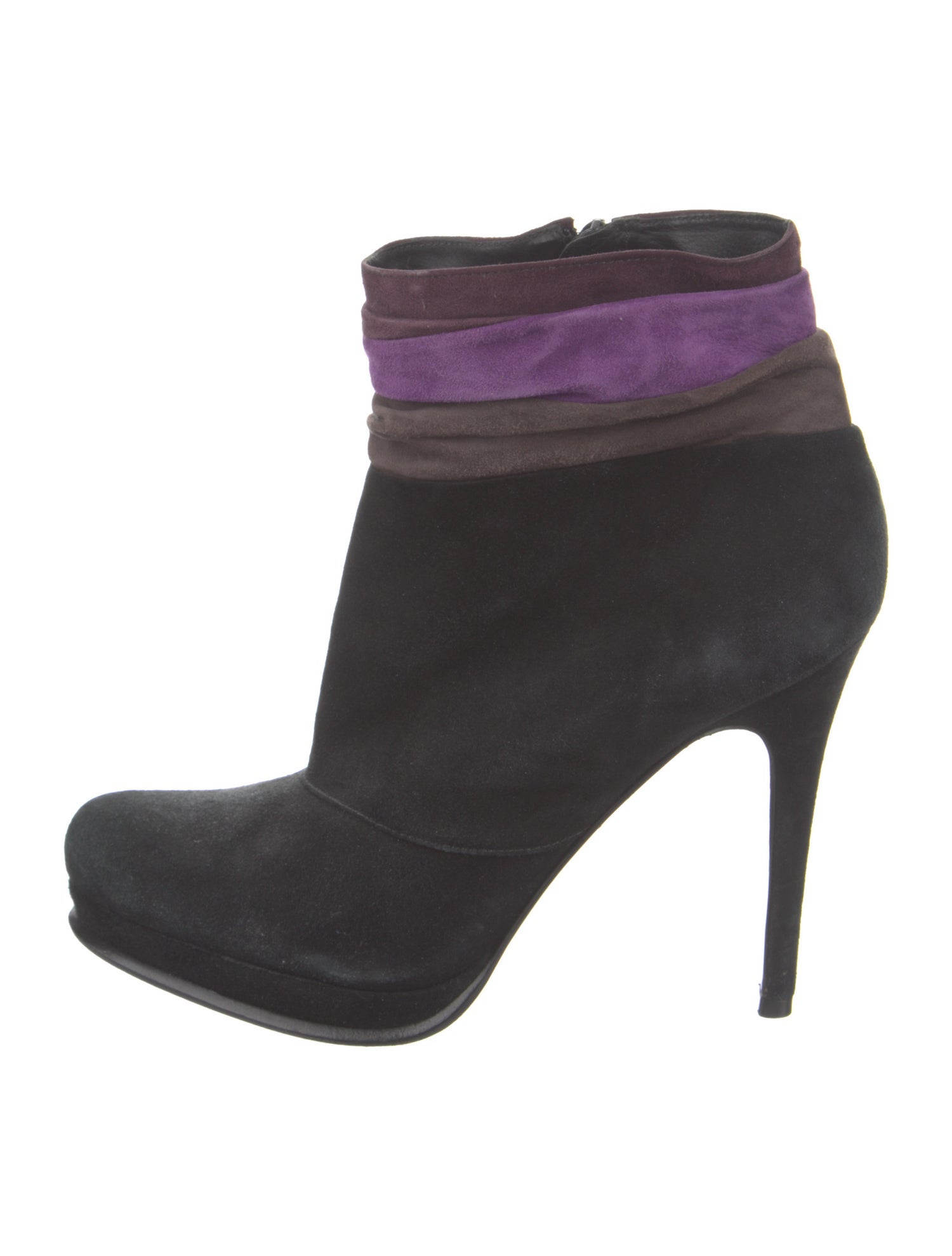 Diane von Furstenberg Suede Ruffle Embellishment Boots