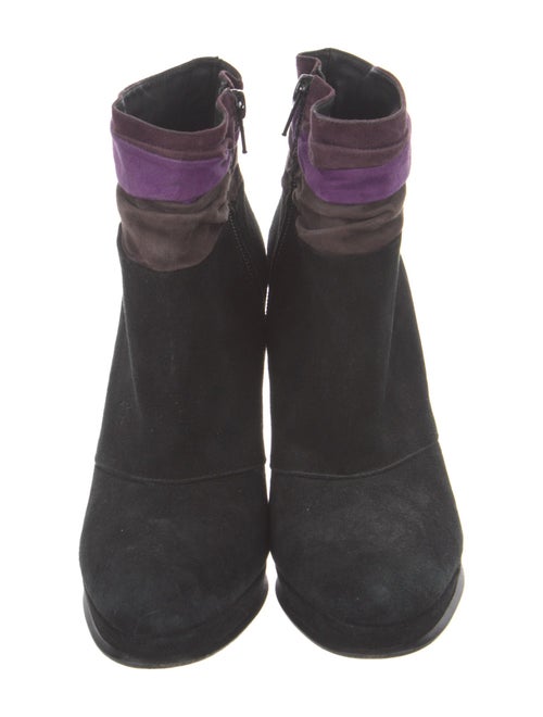 Diane von Furstenberg Suede Ruffle Embellishment Boots