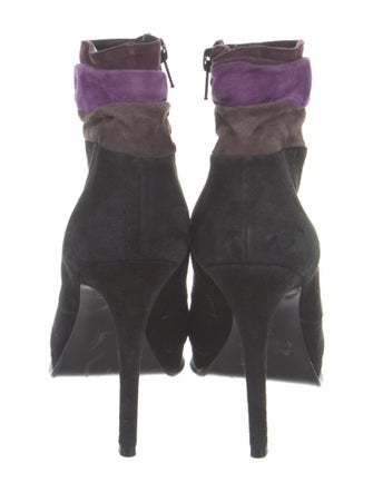 Diane von Furstenberg Suede Ruffle Embellishment Boots