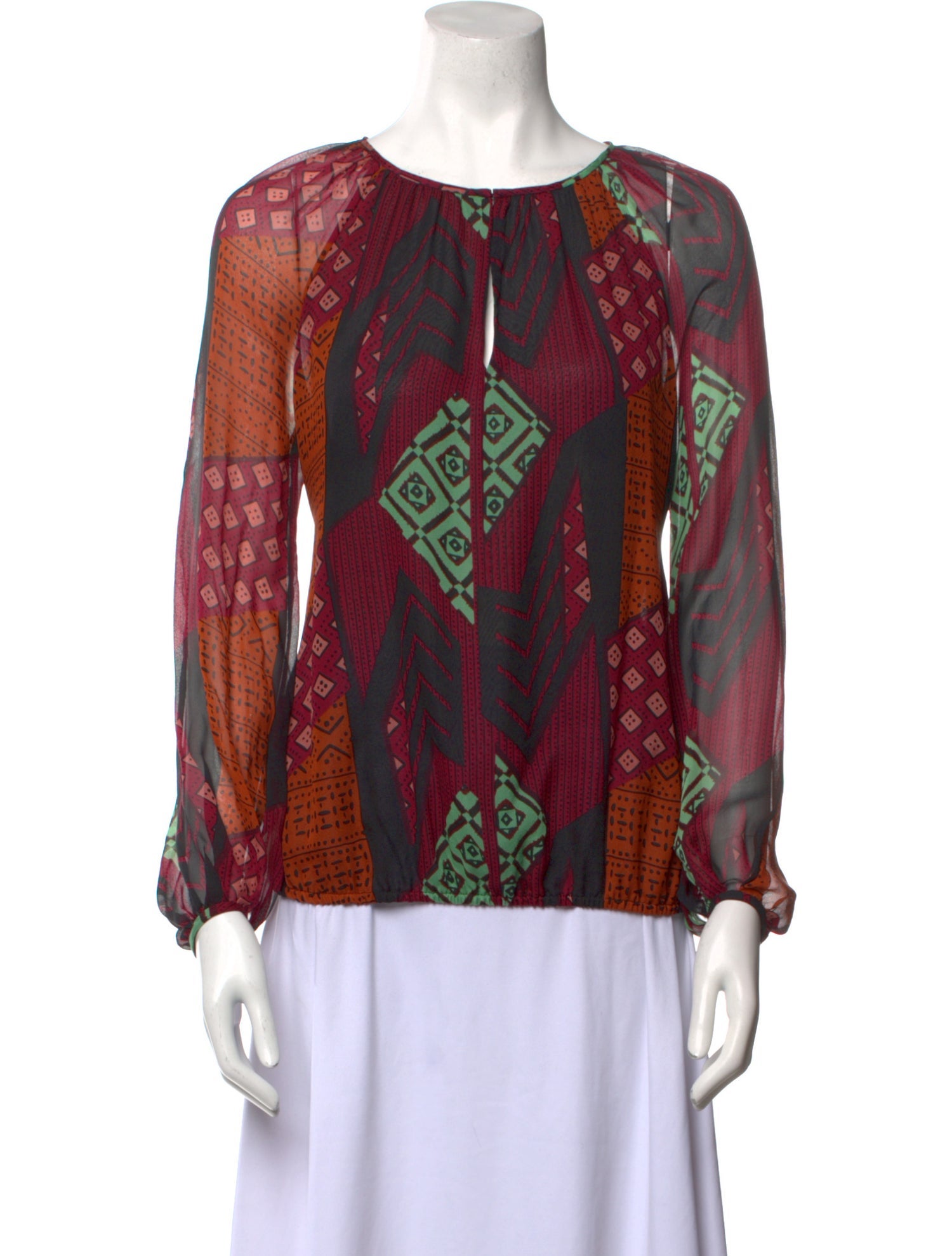 Diane von Furstenberg Silk Printed Blouse