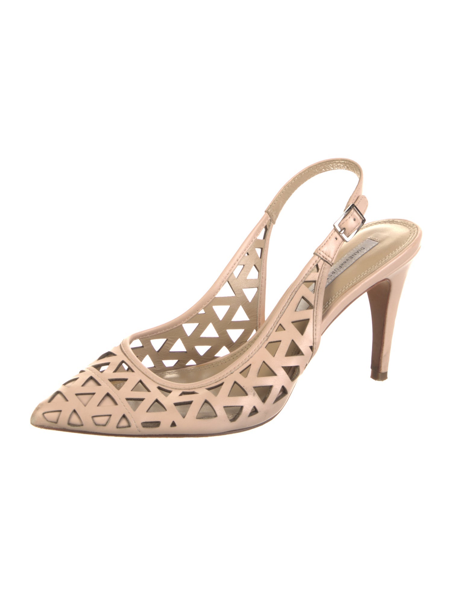 Diane von Furstenberg Leather Slingback Pumps