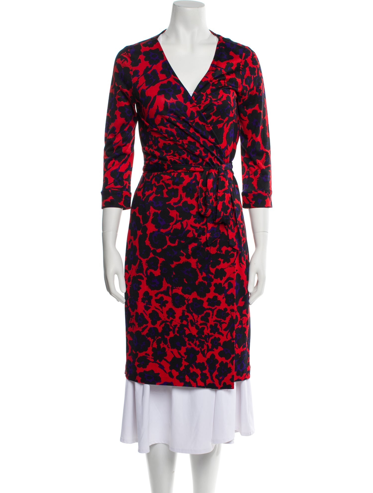Diane von Furstenberg Silk Floral Print Robe