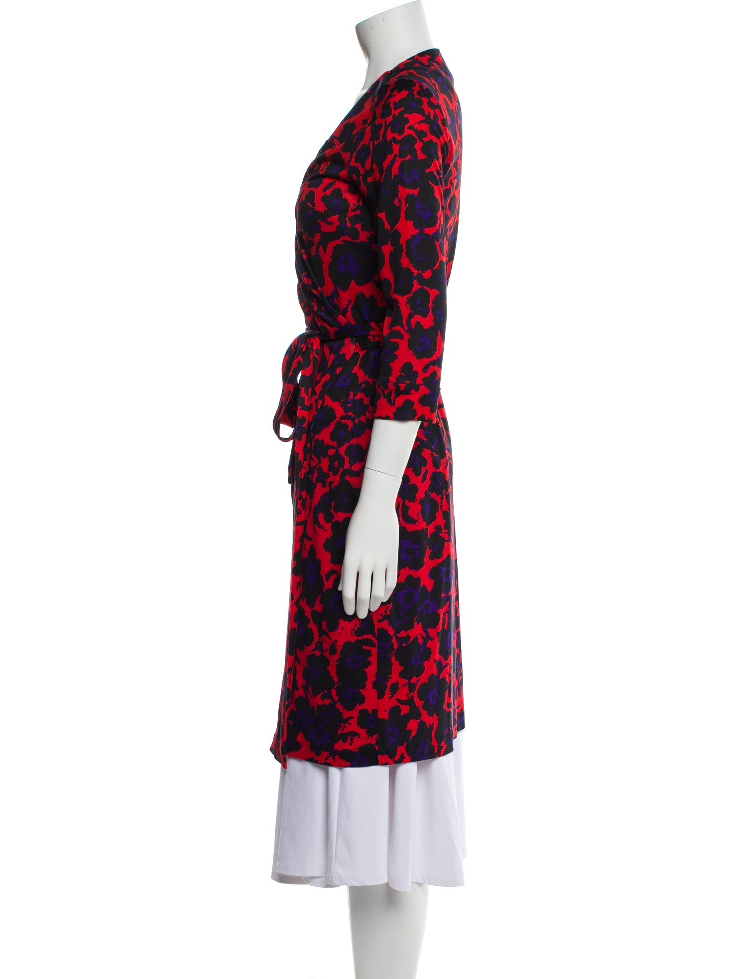 Diane von Furstenberg Silk Floral Print Robe