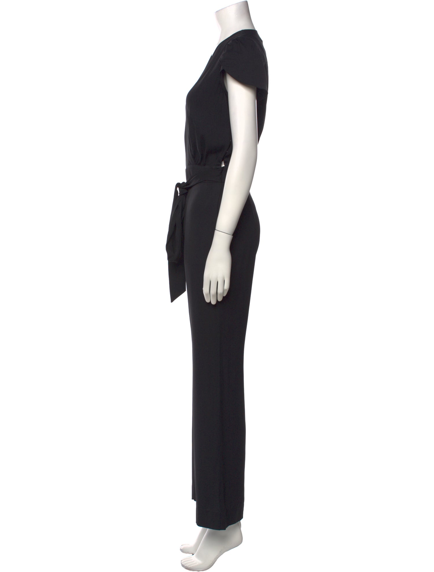 Diane von Furstenberg Silk V-Neck Jumpsuit